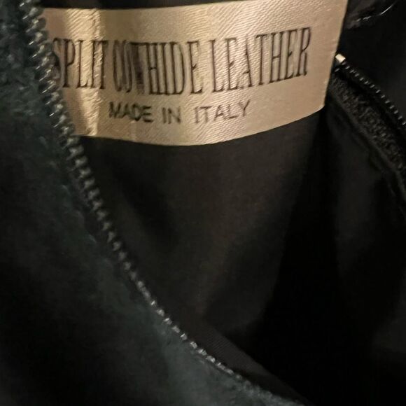 Vintage III State Handbag Medium Split Cowhide Leather Made In Italy Handbag - Picture 9 of 9